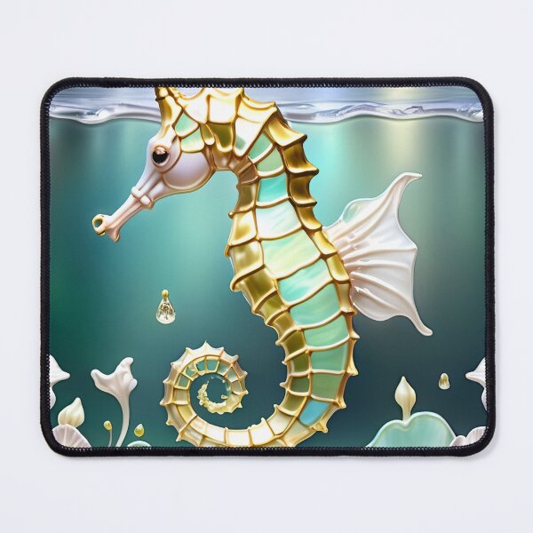 Item preview, GROOVY SEAHORSE * Pscyhedelic Coastal Marine Ocean Sea Life Animal Bejeweled Stained Glass ~ Coastal Seaside Cottage Core Holiday Christmas Birthday Bridal/Baby Shower Wedding Bridesmaid GIFT designed and sold by Spinning Plates 360.