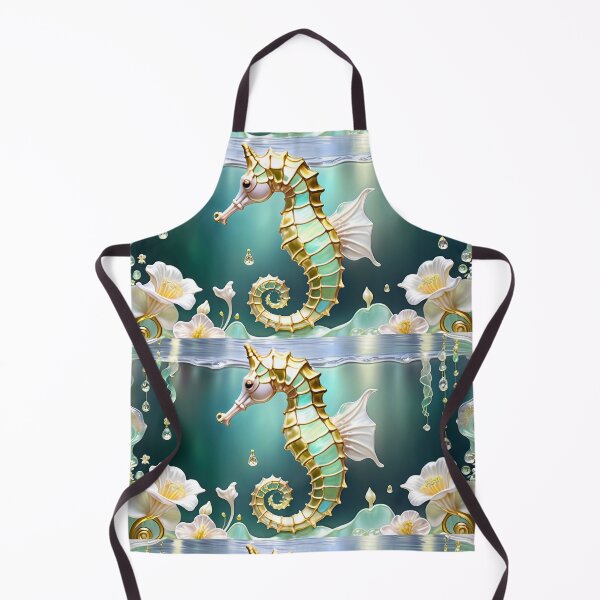 Item preview, GROOVY SEAHORSE * Pscyhedelic Coastal Marine Ocean Sea Life Animal Bejeweled Stained Glass ~ Coastal Seaside Cottage Core Holiday Christmas Birthday Bridal/Baby Shower Wedding Bridesmaid GIFT designed and sold by Spinning Plates 360.
