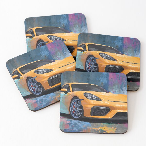 Item preview, Porsche 718 Cayman GT4 Pop Art for Luxury Interiors designed and sold by AutoPopStudio.