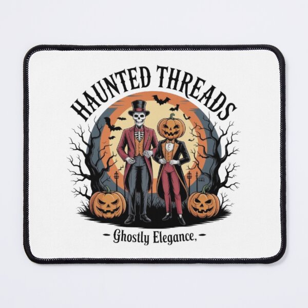 Item preview, Haunted Threads Halloween Skeleton & Pumpkin Head Art – Gothic Elegant Spooky Design for Horror Fans designed and sold by GemBob Creations.