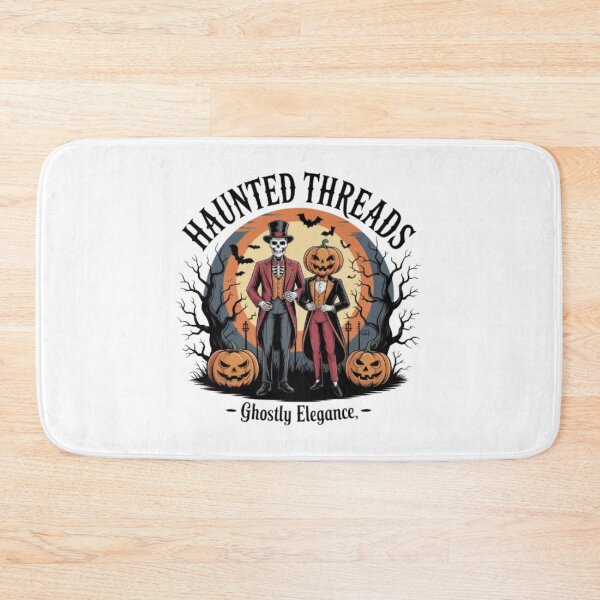 Item preview, Haunted Threads Halloween Skeleton & Pumpkin Head Art – Gothic Elegant Spooky Design for Horror Fans designed and sold by GemBob Creations.
