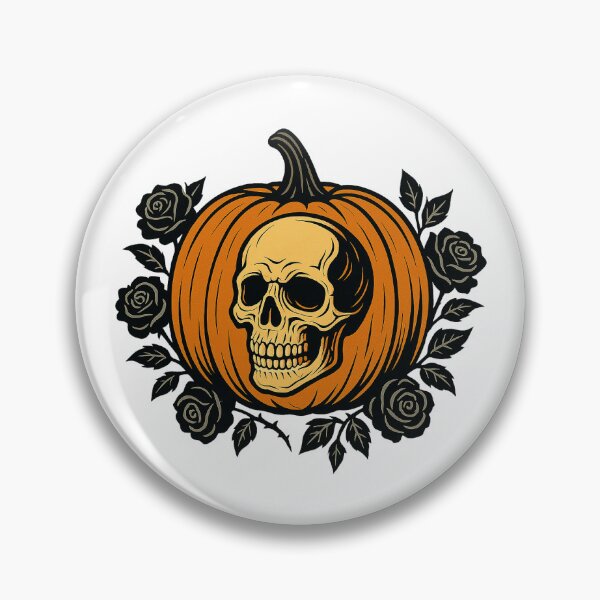 Item preview, Gothic Skull Jack-O-Lantern & Black Rose Wreath designed and sold by dcreagraph.