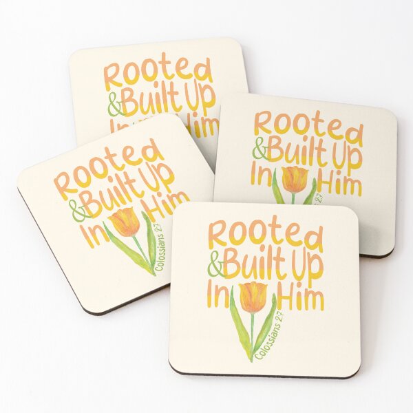 Item preview, Growing in Christian Faith, Rooted and Built Up In Him, Colossians 2:7, King James Bible Verse designed and sold by Angela Dow.