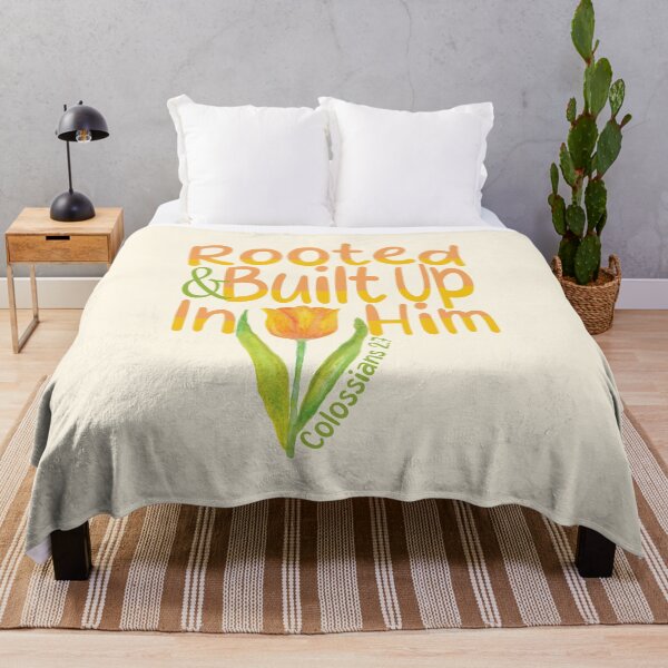 Item preview, Growing in Christian Faith, Rooted and Built Up In Him, Colossians 2:7, King James Bible Verse designed and sold by Angela Dow.