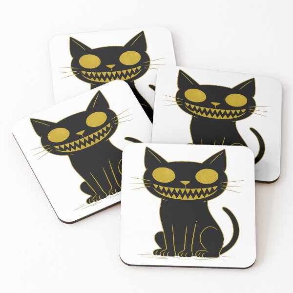Item preview, Grin Reaper Cat – Gold Line Halloween Minimalist Gothic Art Design designed and sold by POD DYNASTY.