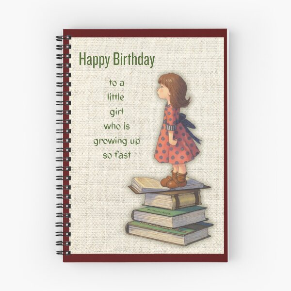 Item preview, Happy Birthday To Little Girl Growing Up So Fast, With Cute Drawing designed and sold by JoyfulWhimsy.
