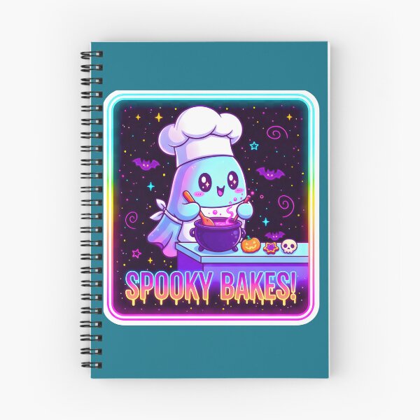 Item preview, Ghost Pastry Chef Neon Kawaii Spooky Baking Halloween "Spooky Bakes!" designed and sold by JOSTH.