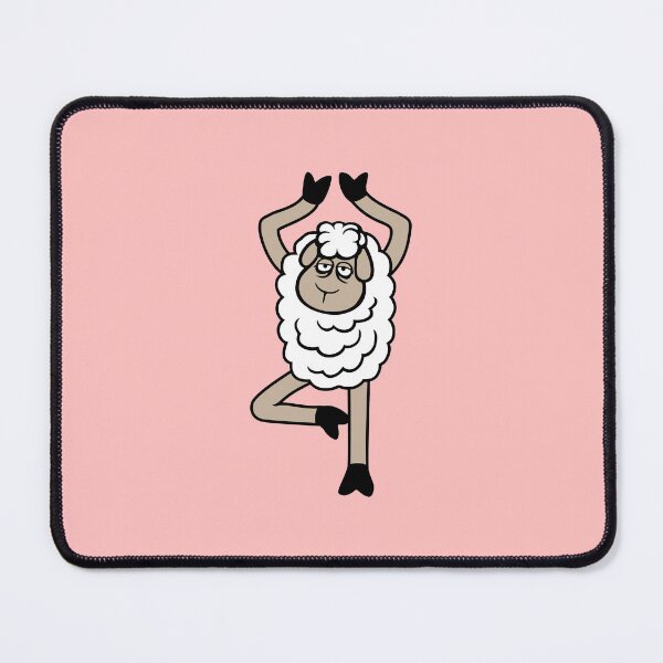 Item preview, Sheep Tired Exhausted Sad Yoga Tree Pose Vrksasana designed and sold by shirt-o-mat.