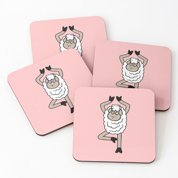 Item preview, Sheep Tired Exhausted Sad Yoga Tree Pose Vrksasana designed and sold by shirt-o-mat.