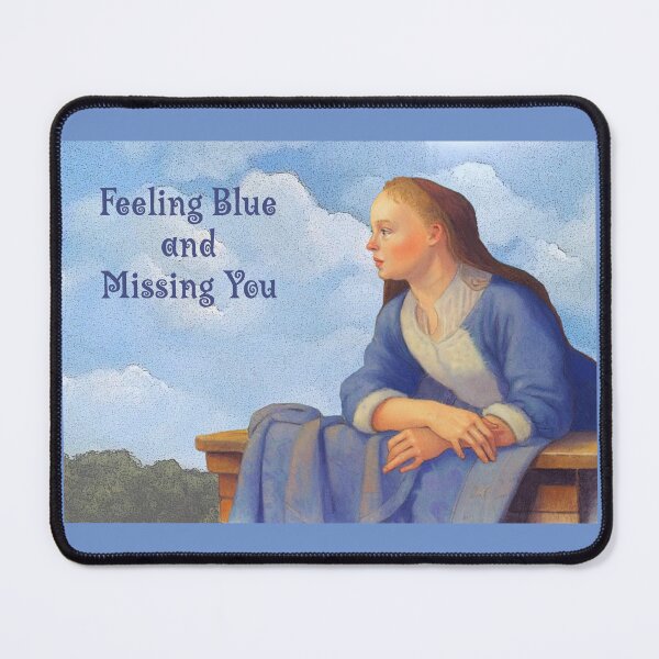 Item preview, Feeling BLUE and MISSING You, Woman on Balcony, After Gerrit Dou designed and sold by JoyfulWhimsy.