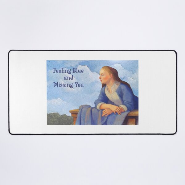 Item preview, Feeling BLUE and MISSING You, Woman on Balcony, After Gerrit Dou designed and sold by JoyfulWhimsy.