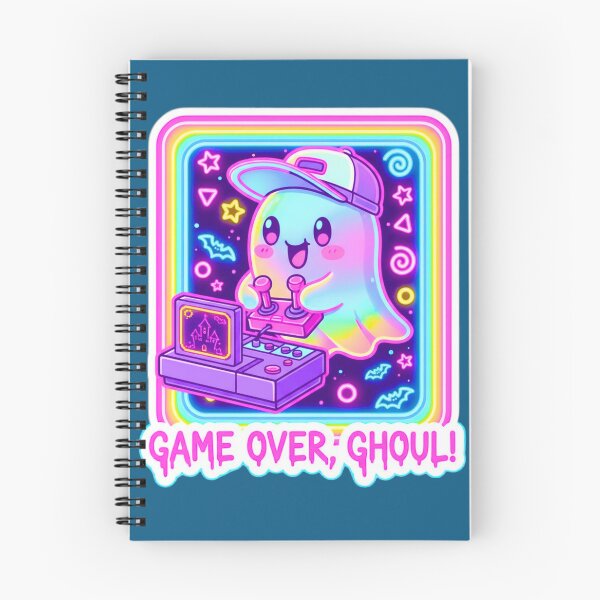Item preview, Ghost Gamer Retro Neon Spooky Kawaii Video Games 80s "Game Over, Ghoul!" designed and sold by JOSTH.