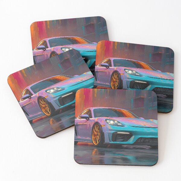 Item preview, Porsche 718 Cayman GT4 Fine Art Pop Style Print designed and sold by AutoPopStudio.