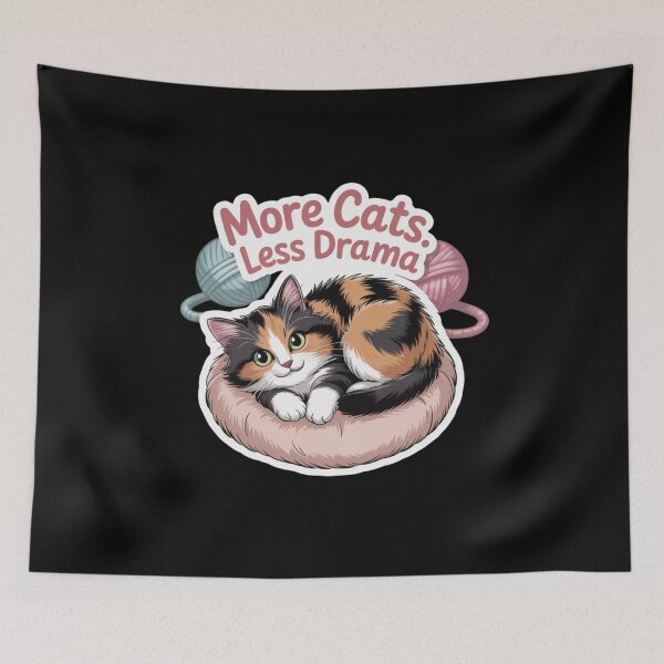 Item preview, More Cats Less Drama designed and sold by Smobee.