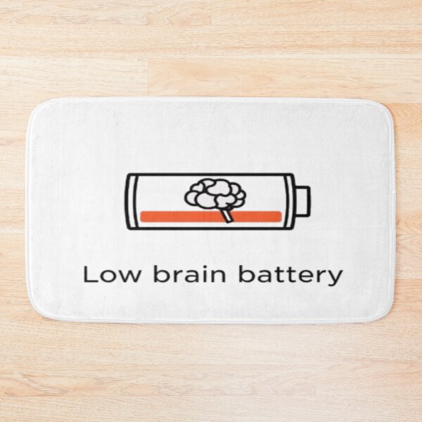 Item preview, Low Brain Battery • Funny Minimalist Overthinker Sticker & Tee Design designed and sold by CMdigit.