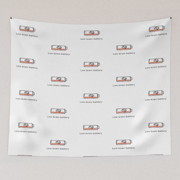 Item preview, Low Brain Battery • Funny Minimalist Overthinker Sticker & Tee Design designed and sold by CMdigit.