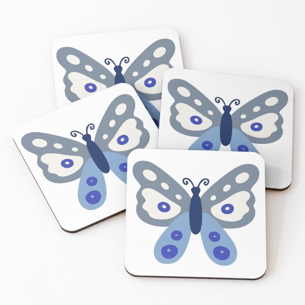 Item preview, Blue and white butterflies designed and sold by FrancesPoff.