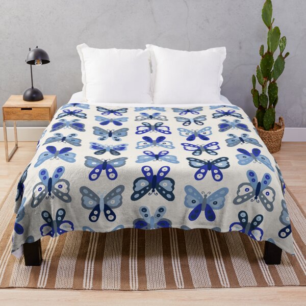 Item preview, Blue and white butterflies designed and sold by FrancesPoff.