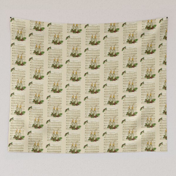Item preview,  Christmas Carol Joy To The World, Sheet Music, Candles and Holly designed and sold by JoyfulWhimsy.