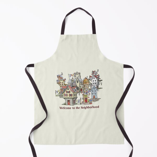 Item preview, Welcome to the Neighborhood, Wonky,Crooked Houses, Fantasy Illustration designed and sold by JoyfulWhimsy.