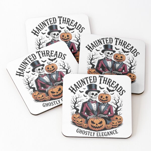 Item preview, Haunted Threads Halloween Skeleton & Pumpkin Head Duo – Gothic Spooky Art with Jack-O’-Lanterns for Horror Fans designed and sold by GemBob Creations.