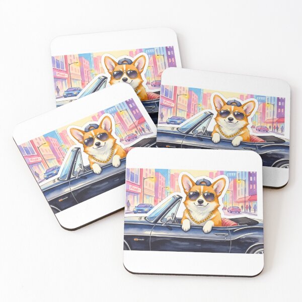 Item preview, Cool Corgi in Sports Car designed and sold by JOSTH.