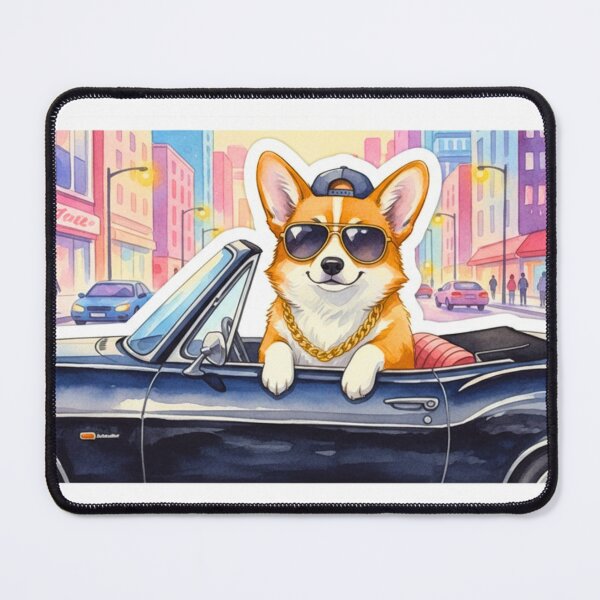 Item preview, Cool Corgi in Sports Car designed and sold by JOSTH.