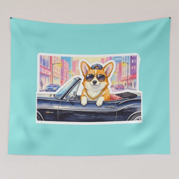Item preview, Cool Corgi in Sports Car designed and sold by JOSTH.