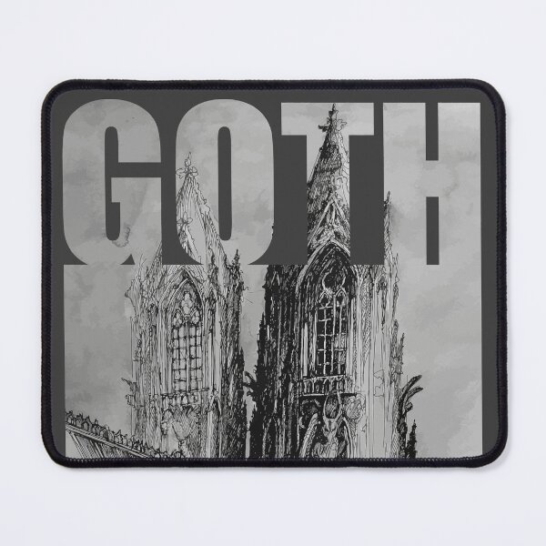 Item preview, Gothic Cathedral Ink & Watercolor Monochromatic Sketch designed and sold by SKETCHYANDGRAPHIC.