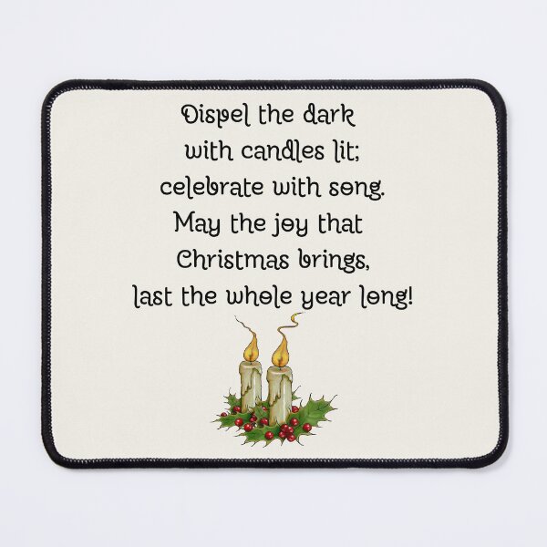 Item preview, Christmas Poem with Illustration of Burning Candles designed and sold by JoyfulWhimsy.