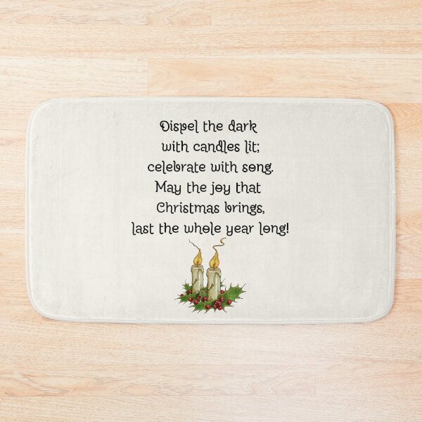 Item preview, Christmas Poem with Illustration of Burning Candles designed and sold by JoyfulWhimsy.