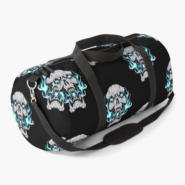 Item preview, White skull with light blue rays for Halloween designed and sold by Joncasmiart.