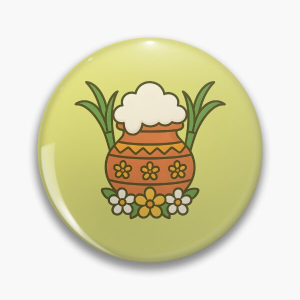 Item preview, Traditional Pongal Pot with Sugarcane Harvest Festival designed and sold by Anna Koneva.