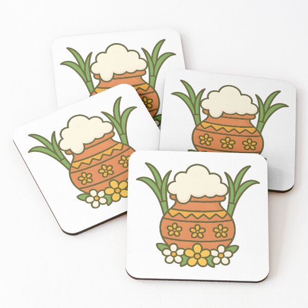 Item preview, Traditional Pongal Pot with Sugarcane Harvest Festival designed and sold by Anna Koneva.