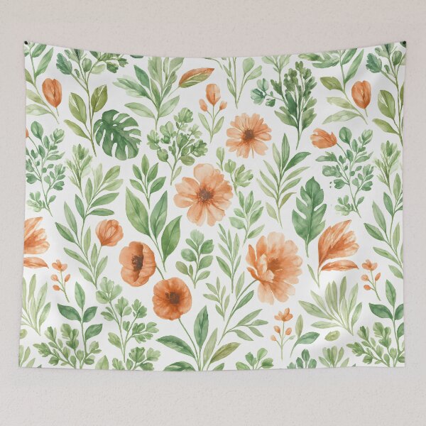 Item preview, Watercolor Wildflower Botanical Pattern designed and sold by mhose3.