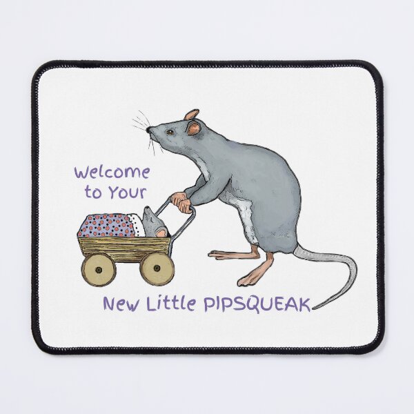 Item preview, Welcome To Your New Little PIPSQUEAK, Mama Mouse with Baby designed and sold by JoyfulWhimsy.