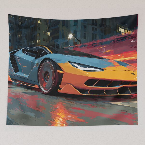 Item preview, Pop Art Lamborghini Centenario Wall Art – Bold Supercar Design designed and sold by AutoPopStudio.