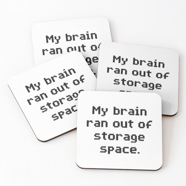 Item preview, My Brain Ran Out of Storage Space, Funny Relatable Mental Health Sticker designed and sold by Moodune.