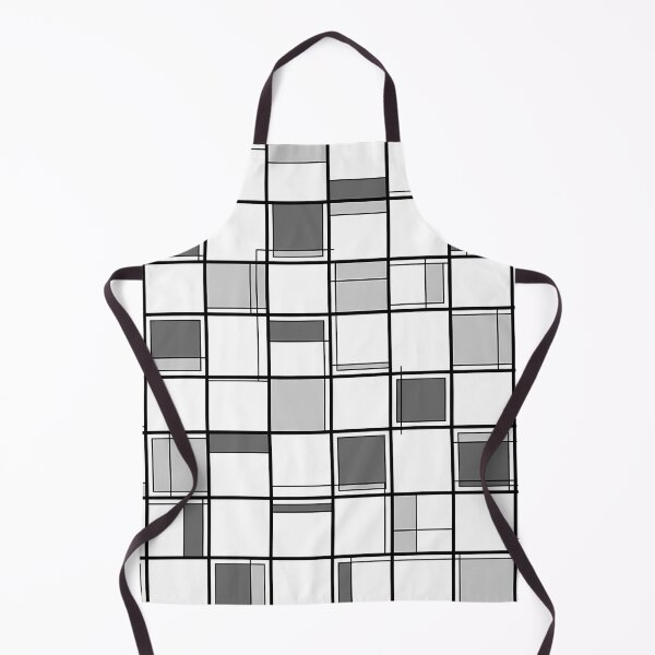 Item preview, Modern Abstract Monochrome Geometric Square Pattern designed and sold by mhose3.