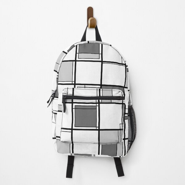 Item preview, Modern Abstract Monochrome Geometric Square Pattern designed and sold by mhose3.