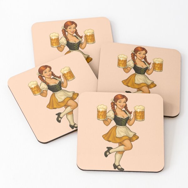 Item preview, Vintage Oktoberfest Pinup Beer Girl Retro Art designed and sold by PinUpPizzazz.