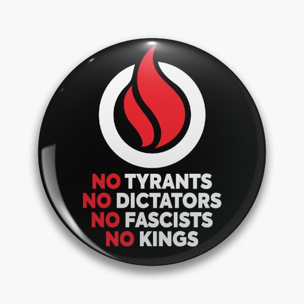 Item preview, No Tyrants No Dictators No Fascists No Kings w Flame of Freedom designed and sold by Boots on Mars.