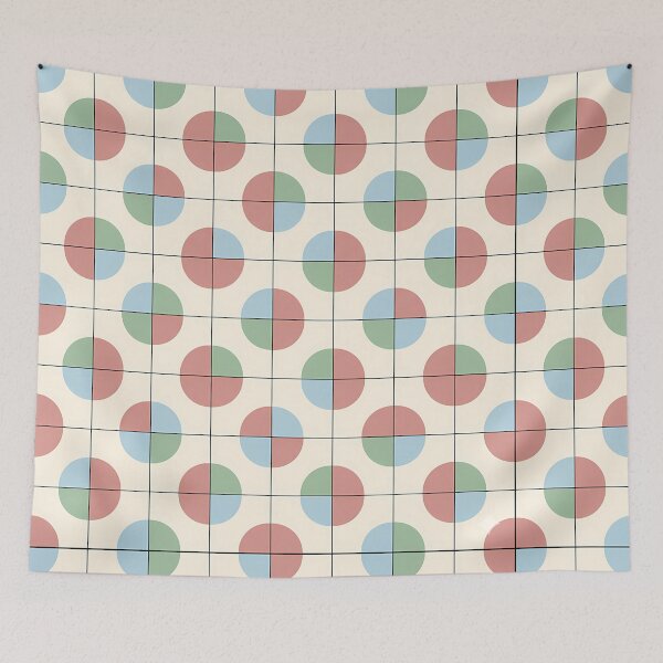 Item preview, Minimalist Pastel Geometric Circle Grid Pattern designed and sold by mhose3.
