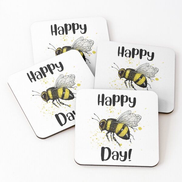 Item preview, Happy Bee Day, Birthday, B-Day with Bumble Bee designed and sold by JoyfulWhimsy.