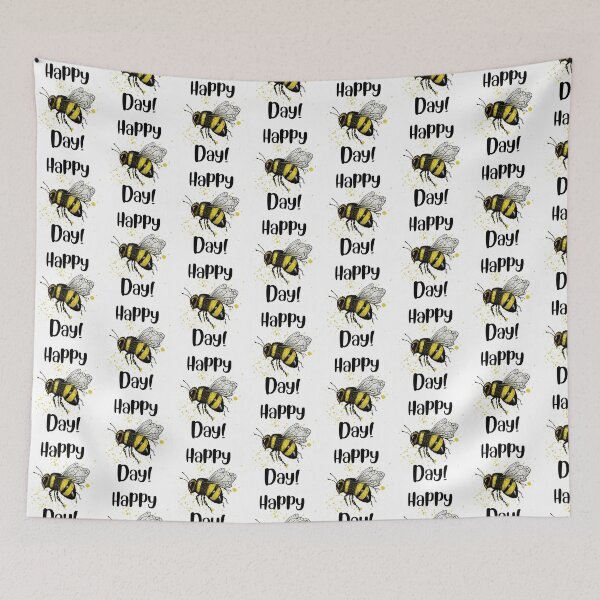 Item preview, Happy Bee Day, Birthday, B-Day with Bumble Bee designed and sold by JoyfulWhimsy.