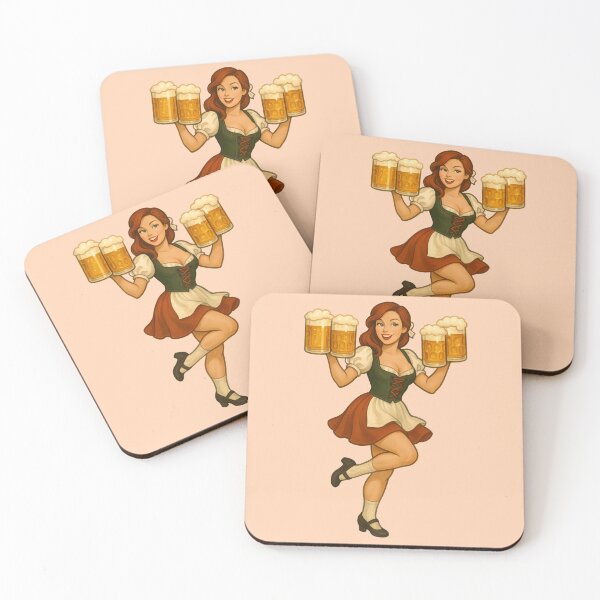 Item preview, Vintage Oktoberfest Pinup Beer Girl Retro Art designed and sold by PinUpPizzazz.