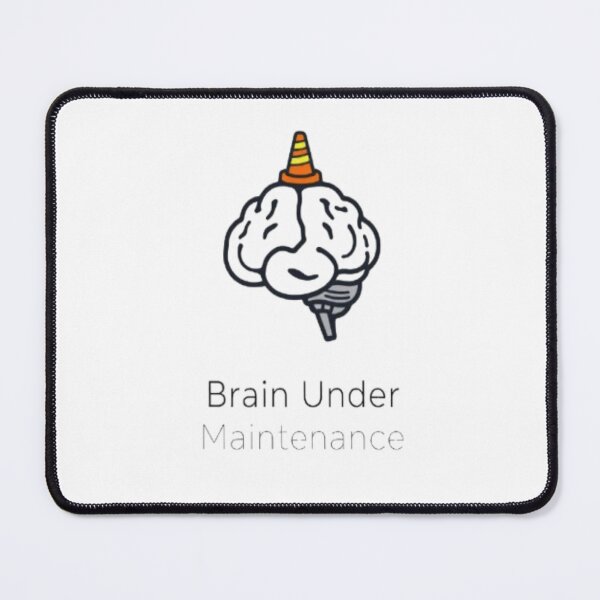 Item preview, Brain Under Maintenance • Funny Minimalist Overthinker Sticker & Tee Design designed and sold by CMdigit.