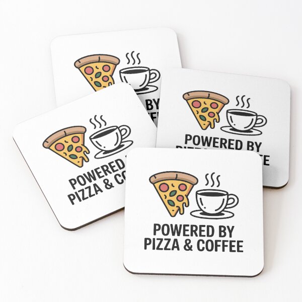 Item preview, Powered by Pizza and Coffee designed and sold by jkrphoto.