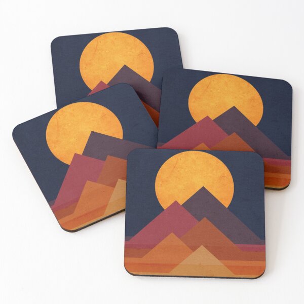 Item preview, Abstract Autumn Sunset Collection - Mountains in Vibrant Colors - Natural Art Accessories designed and sold by XNewStore.