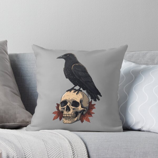 Item preview, Cuervo sobre Calavera - Arte Oscuro de Halloween designed and sold by MajesticArtPL.